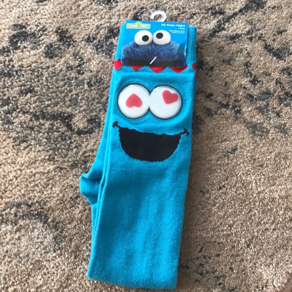NWT Cookie Monster socks!